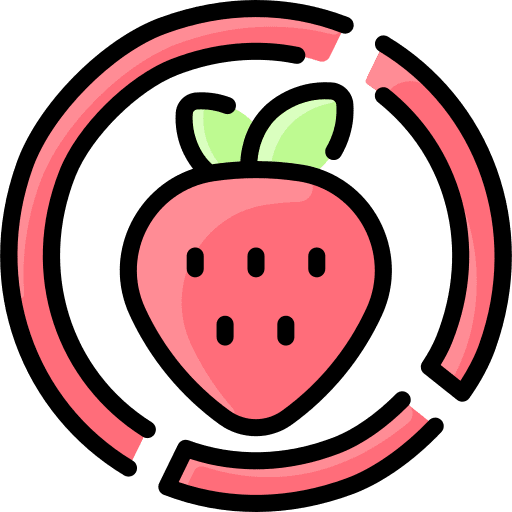 Strawberry farming and gardening healthy food vegetarian icon