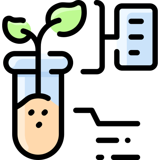 Test tube farming and gardening test tube science icon