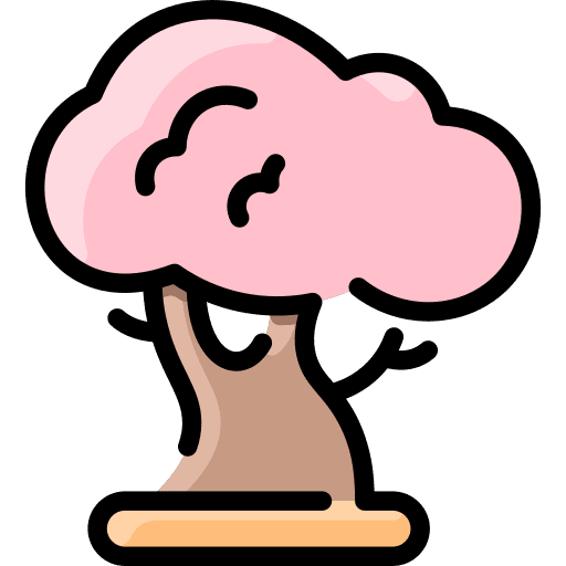 Almond tree botanical nature environment icon