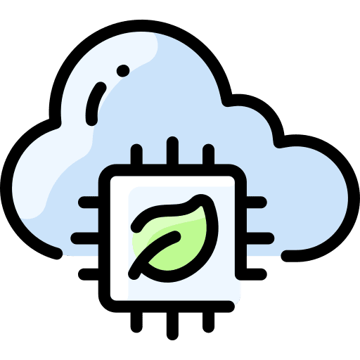 Cloud farming and gardening farming chip icon