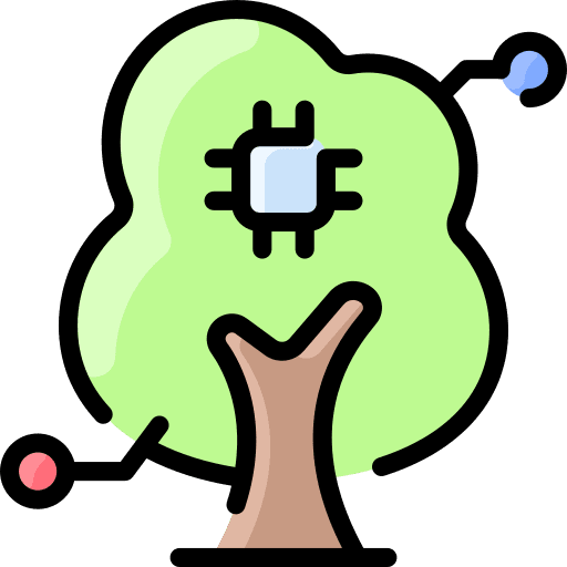 Tree smart farm botanical farming and gardening icon