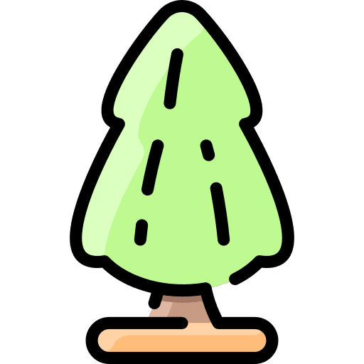 Cypress forest tree botanical icon Cypress forest tree botanical icon