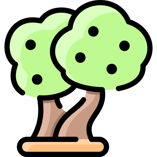 Olive tree woodland environment wood icon Olive tree woodland environment wood icon