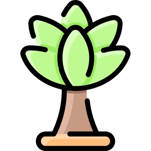 Palm tree environment botanical wood icon Palm tree environment botanical wood icon