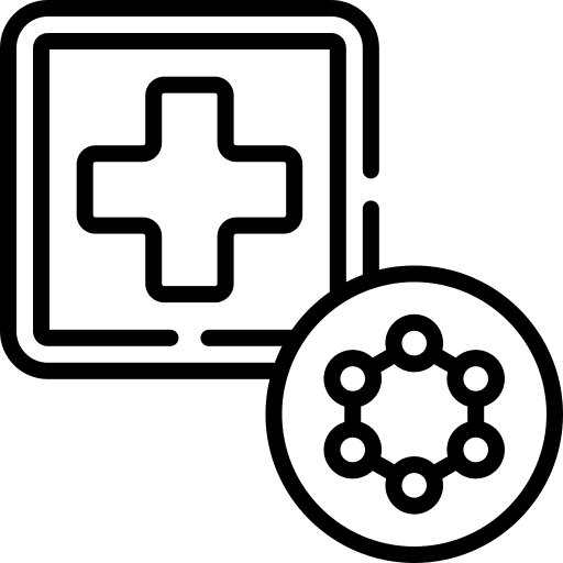 Medical medical healthcare and medical nanotechnology icon