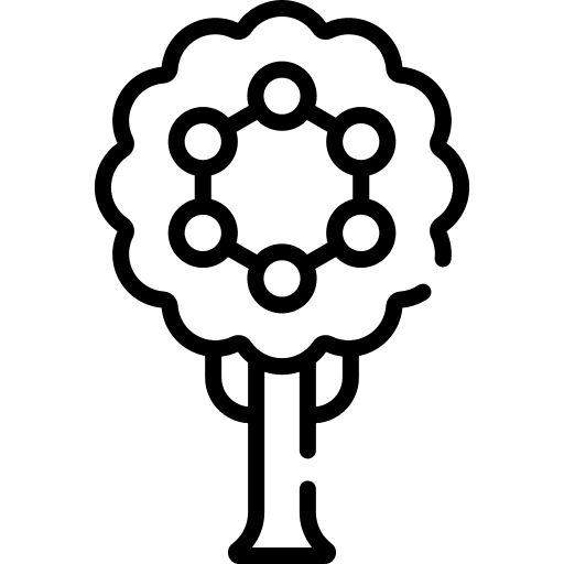 Tree electronics nanotechnology technology icon Tree electronics nanotechnology technology icon