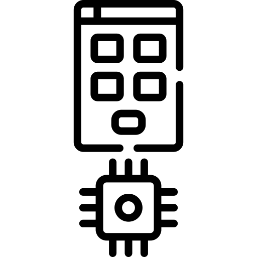 Device technology electronics high tech icon Device technology electronics high tech icon
