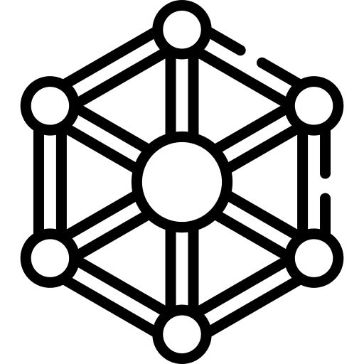 Nanotechnology network future innovation icon Nanotechnology network future innovation icon