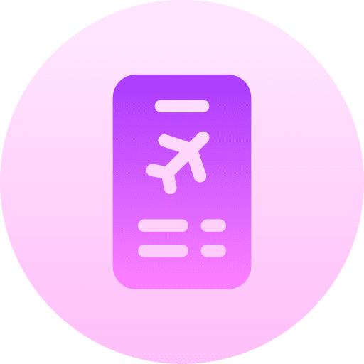 Checking check in travel ticket icon