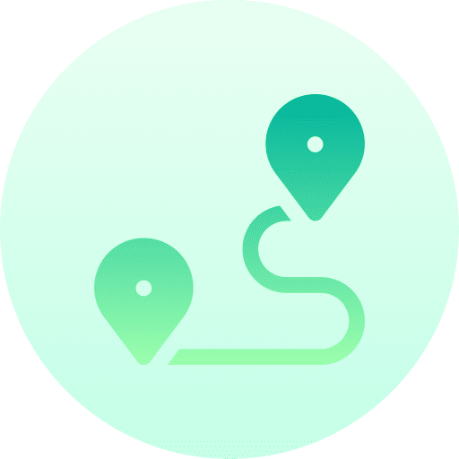 Distance map travel distance icon