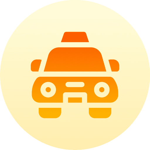 Taxi transport automobile cab icon