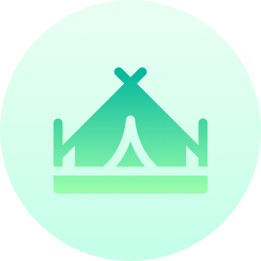 Camping tent night moon forest icon Camping tent night moon forest icon