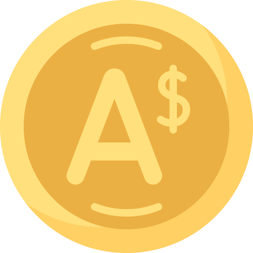 Australian dollar cash australian dollar business and finance icon