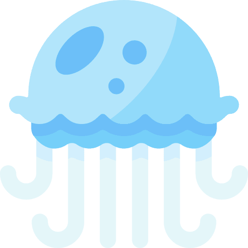 Jellyfish aquatic animal kingdom jellyfish icon