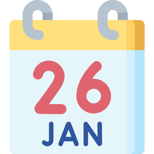 National day national day january time and date icon