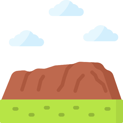 Uluru travel australia landmark icon