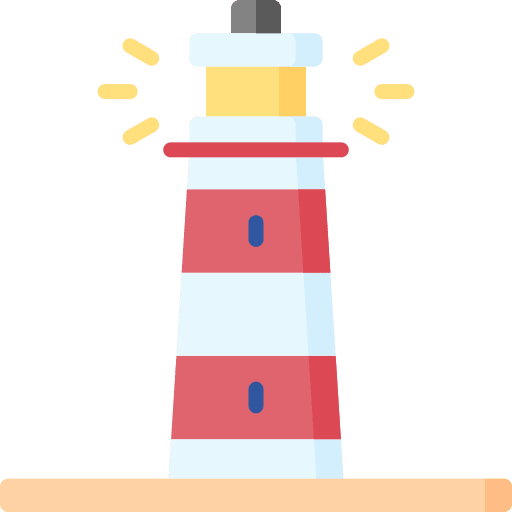 Lighthouse guide lighthouse orientation icon