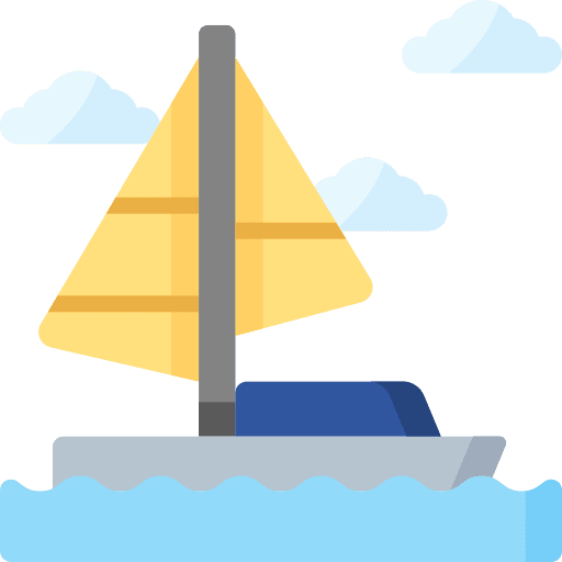 Sail boat transport transportation navigation icon