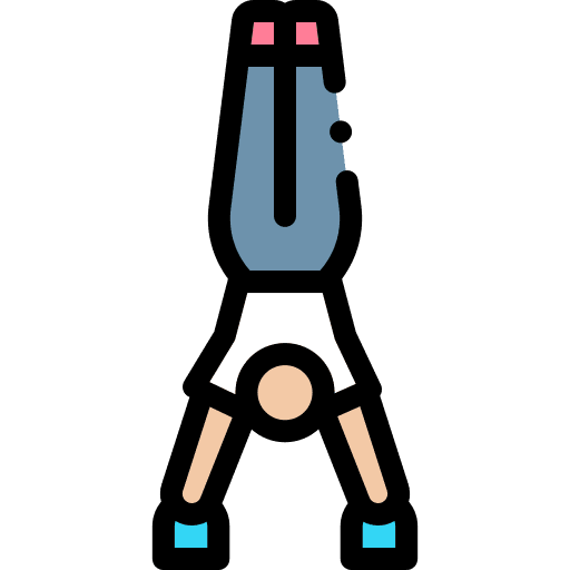 Handstand skateboarding people acrobatic icon