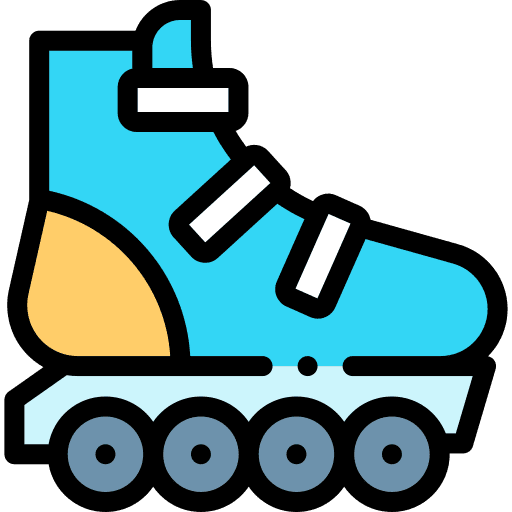 Rollerblade sports and competition activities roller skates icon