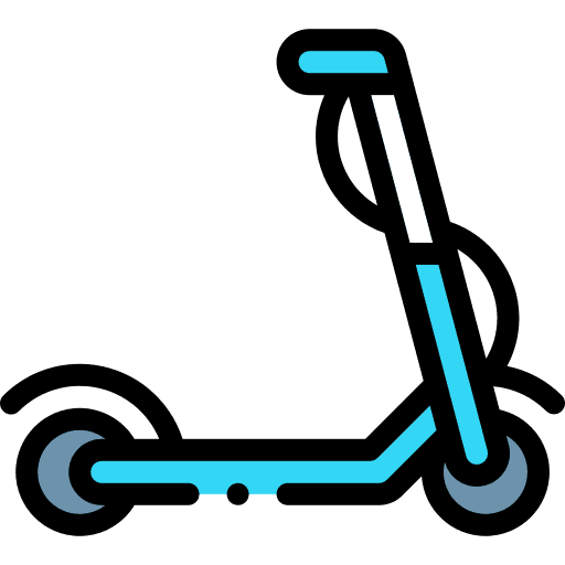 Kick scooter childhood toy transport icon Kick scooter childhood toy transport icon