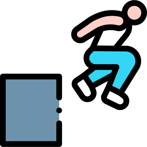 Parkour extreme sport jump sport icon Parkour extreme sport jump sport icon