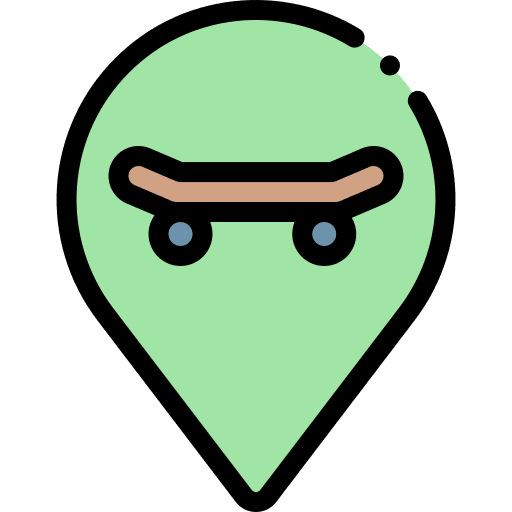 Skate park maps and location location playground icon Skate park maps and location location playground icon