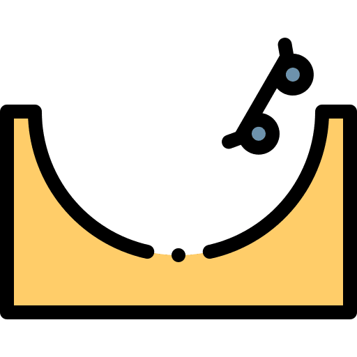 Skateboard sports and competition jump skateboard icon Skateboard sports and competition jump skateboard icon
