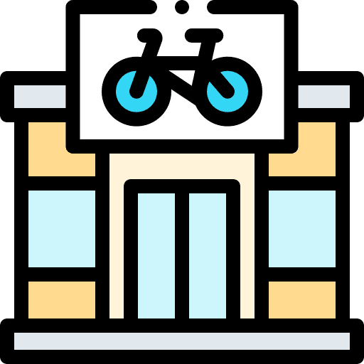 Store bicycle bike sport icon Store bicycle bike sport icon