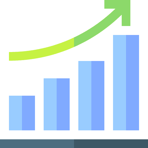 Growth business and finance bar chart statistics icon
