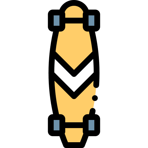 Longboard skate sports and competition transport icon Longboard skate sports and competition transport icon