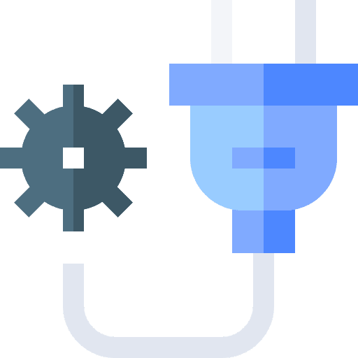 Plug work gear construction and tools icon
