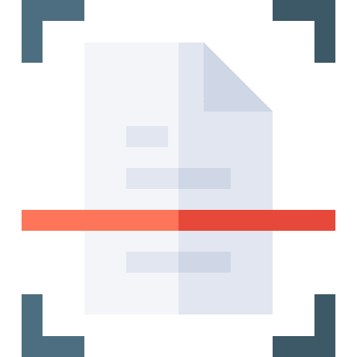 Scan paper document file icon