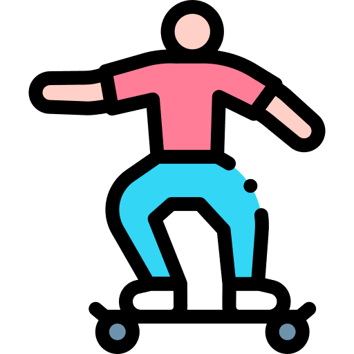 Skateboarding sports and competition skateboard equipment icon Skateboarding sports and competition skateboard equipment icon
