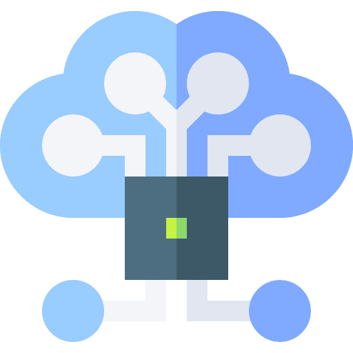 Artificial intelligence cloud computing cloud data cloud storage icon Artificial intelligence cloud computing cloud data cloud storage icon