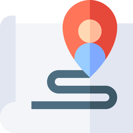 Customer journey map pointer pin customer journey icon