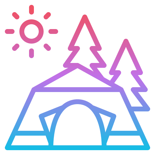 Camping travel weather stay icon