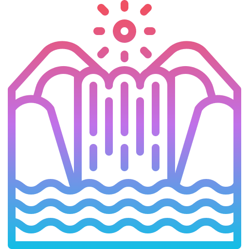 Waterfall nature waterfalls waterfall icon