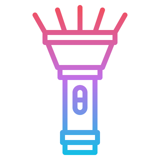 Flashlight construction and tools travel camping icon Flashlight construction and tools travel camping icon