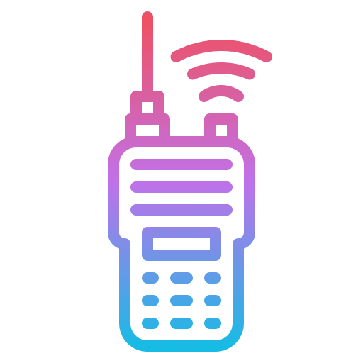 Walkie talkie military electronics frequency icon Walkie talkie military electronics frequency icon