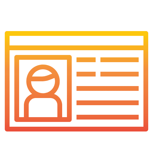 Personal card identification user personal card icon
