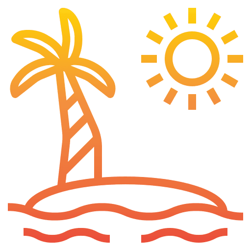 Beach landscape sun island icon Beach landscape sun island icon