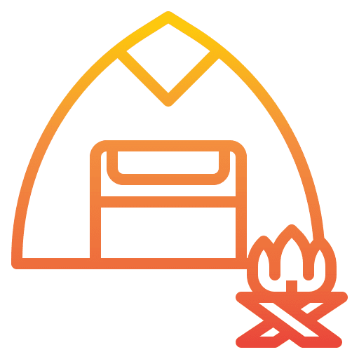 Camping holidays bonfire fire icon Camping holidays bonfire fire icon