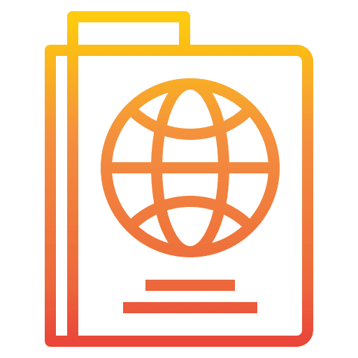 Passport identity document identification icon Passport identity document identification icon