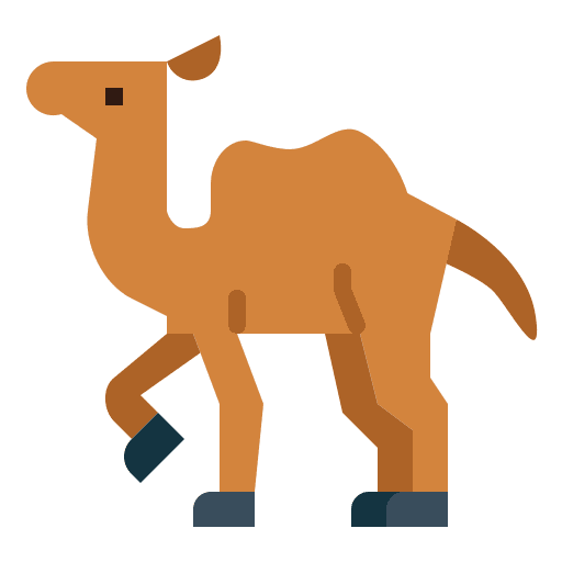 Camel animals dessert zoo icon