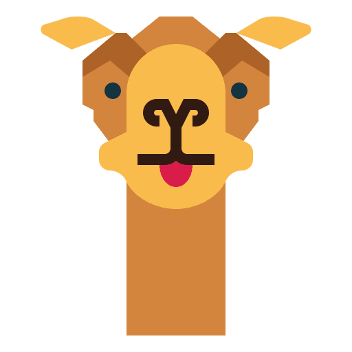 Camel dessert zoo wildlife icon Camel dessert zoo wildlife icon