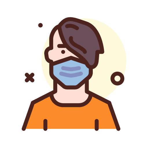 Man medical mask people healthcare icon