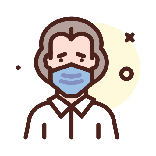 Man virus man mask icon