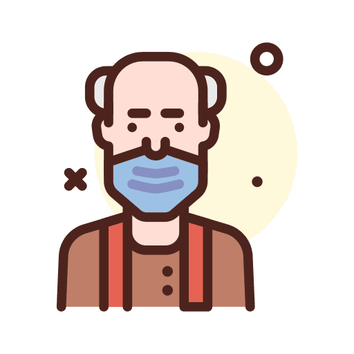 Old man old medical people icon