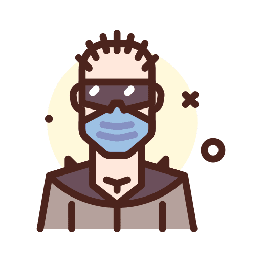 Rocker mask virus protection icon